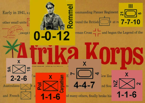 Variant Counters & More Afrika Korps (Avalon Hill), National Colors\New Map Art!
