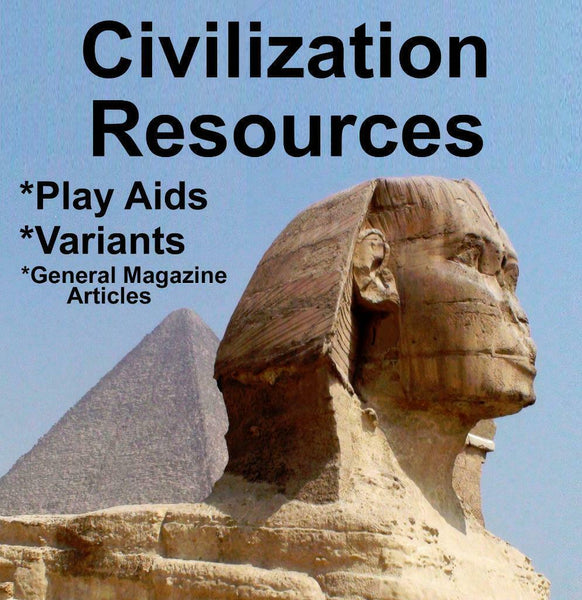 Civilization Resources & WebGuide, Avalon Hill Game Variants, Chrome & Play Aids
