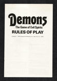 Demons, Magic Capsule #1, SPI Dunnigan, Fantasy Microgame, Unpunched, MegaExtras