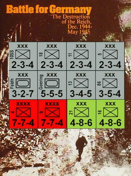 Variant Counters & Rules for Battle For Germany (SPI, S&T, Strategy & Tactics)