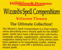 Wizard's Spell Compendium Volume Three, 3, AD&D, D&D, 10,000+ Pages Extras!!