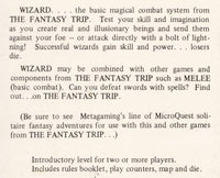 Wizard, Metagaming, Unpunched, MegaExtras for Melee, Wizard, The Fantasy Trip!!!