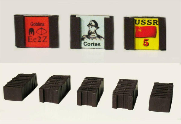 Lot of 100 (1/2") Magnetic Counter Clips for Wargames, Orisek Industries