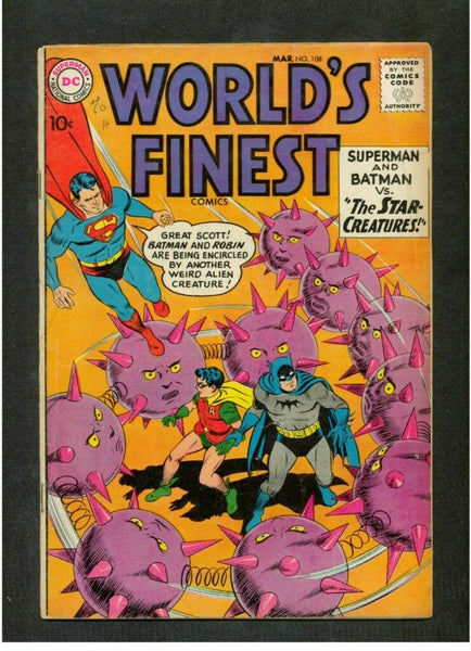 World's Finest 108, Supersize Images, FN (6.0), DC Superman Batman Teamup